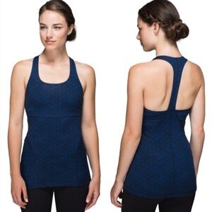 Lululemon Power Up Tank II Sashico Star Inkwell SZ 6